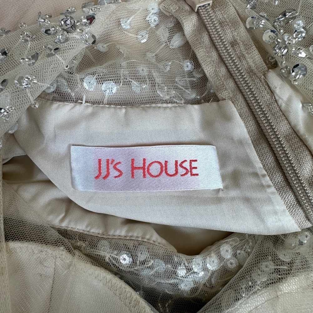 Jjs House Floor Length Front Split Champagne Dress - image 7